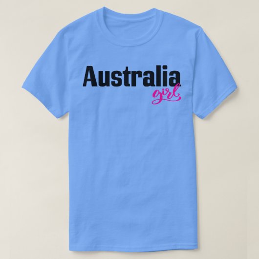 オーストラリア・ガール・オーストラリア Tシャツ (デザイン正面)