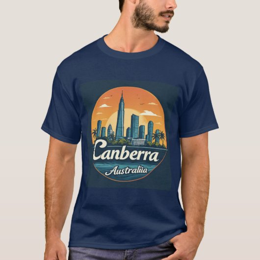 オーストラリア キャンベラの夕焼け空 🌅 Tシャツ (正面)