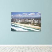 オーストラリア，クイーンズランド，金ゴールド海岸，メインビーチ- キャンバスプリント (インサイチュ (ウッドフロア))