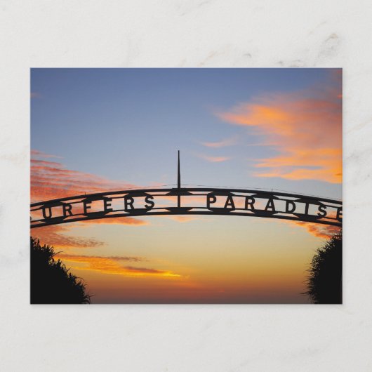 オーストラリア，クイーンズランド，金ゴールド海岸，日の出， ポストカード (正面)