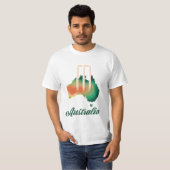 オーストラリア クリケット地図 Tシャツ (正面フル)