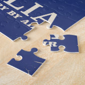 オーストラリア・クリケット・ヴィンテージ旅行ポスター ジグソーパズル (側面)