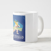 オーストラリア・クリケット・ヴィンテージ旅行ポスター ジャンボコーヒーマグカップ (正面右)