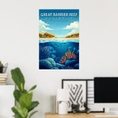 オーストラリア グレートバリアリーフ 珊瑚海 旅行 ポスター (ホームオフィス)