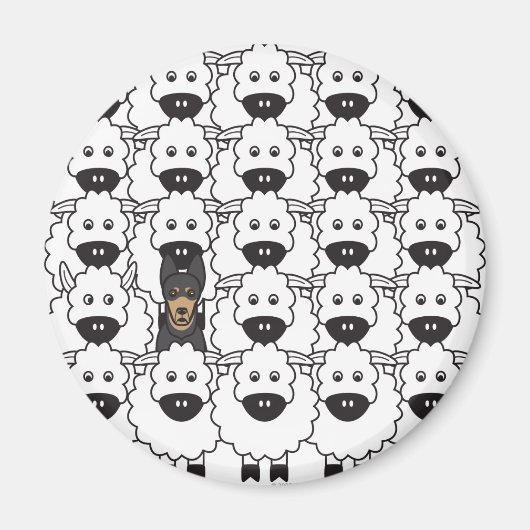 オーストラリア・ケルピーの羊 マグネット (正面)