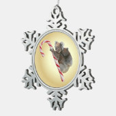 オーストラリア・コアラ・クリスマス・キャンディ・ケイン スノーフレークピューターオーナメント (右)