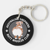 オーストラリア·シェパード·お尻·ウィグラーズ·クラブ-レッド·メルル キーホルダー (裏面)