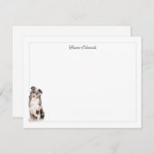 オーストラリア·シェパード·グ縁どレパーソナライズされたー ノートカード (正面/裏面)