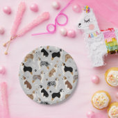 オーストラリア・シェパード・ボーンズ・アンド・ポーズ ペーパープレート (パーティー)