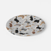 オーストラリア・シェパード・ボーンズ・アンド・ポーズ ペーパープレート (アングル)