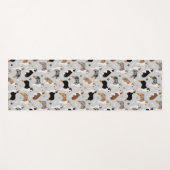 オーストラリア・シェパード・ボーンズ・アンド・ポーズ ヨガマット (正面(横))