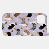 オーストラリア・シェパード・ボーンズ・アンド・ポーズ Case-Mate iPhoneケース (裏面 (横))