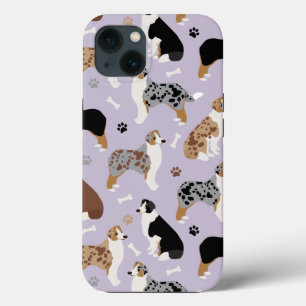オーストラリア・シェパード・ボーンズ・アンド・ポーズ iPhone 13ケース