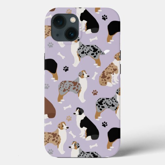 オーストラリア・シェパード・ボーンズ・アンド・ポーズ Case-Mate iPhoneケース (裏面)