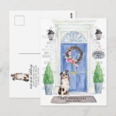 オーストラリア・シェパード・ムービング・アナウンス・ポストカード ポストカード (正面/裏面)