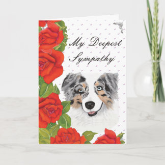 オーストラリア・シェパード・悔やみや弔慰・グリーティング・カード カード