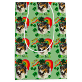 オーストラリア・シェパード・Saint patricks day ミディアムペーパーバッグ