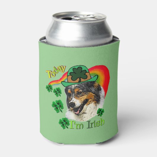 オーストラリア・シェパード・Saint patricks day 缶クーラー (缶正面)