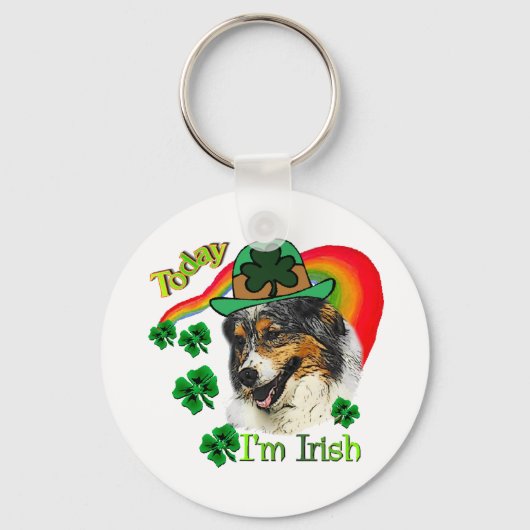 オーストラリア・シェパード・St patricks キーホルダー (正面)