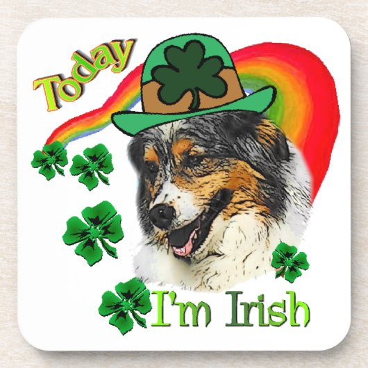 オーストラリア・シェパード・St patricks コースター (正面)