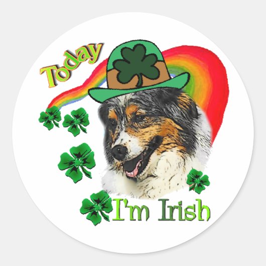 オーストラリア・シェパード・St patricks ラウンドシール (正面)