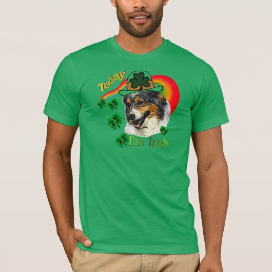 オーストラリア・シェパード・St patricks Tシャツ (正面)