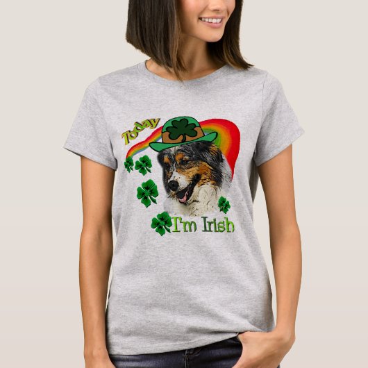 オーストラリア・シェパード・St patricks Tシャツ (正面)