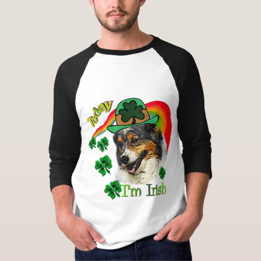 オーストラリア・シェパード・St patricks Tシャツ (正面)