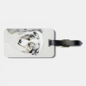 オーストラリア・シェパ絵画ードのオリジナル・ドッグ・アート ラゲッジタグ (裏面横)