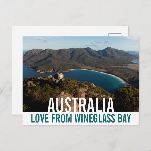 オーストラリア タスマニア ウィングラスベイ より愛を込めて ポストカード (正面/裏面)