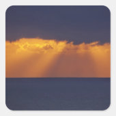 オーストラリア，タスマン海の上のファースト・ライト スクエアシール (正面)