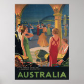 オーストラリア,ダンスパーティー,ヴィンテージ旅行ポスター ポスター (正面)