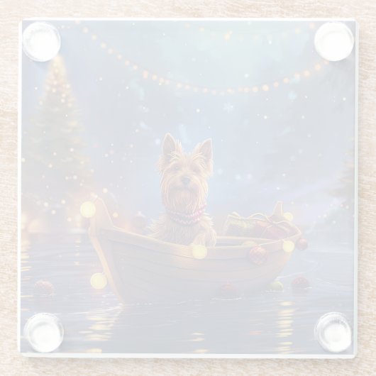 オーストラリア・テリアクリスマスフェスティバル航海 ガラスコースター (裏面)