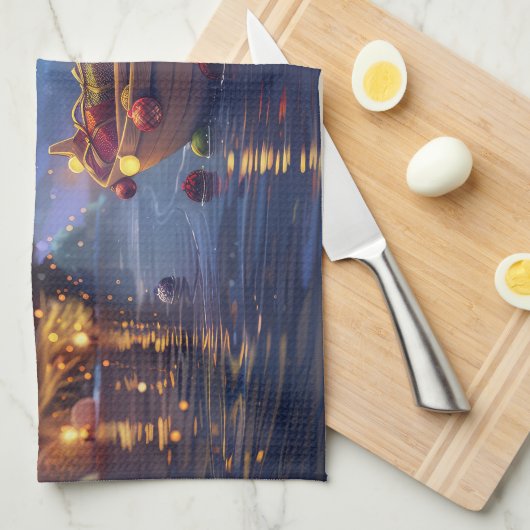 オーストラリア・テリアクリスマスフェスティバル航海 キッチンタオル (四つ折り)