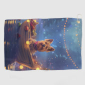 オーストラリア・テリアクリスマスフェスティバル航海 ゴルフタオル (横)