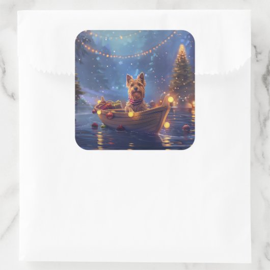 オーストラリア・テリアクリスマスフェスティバル航海 スクエアシール (バッグ)