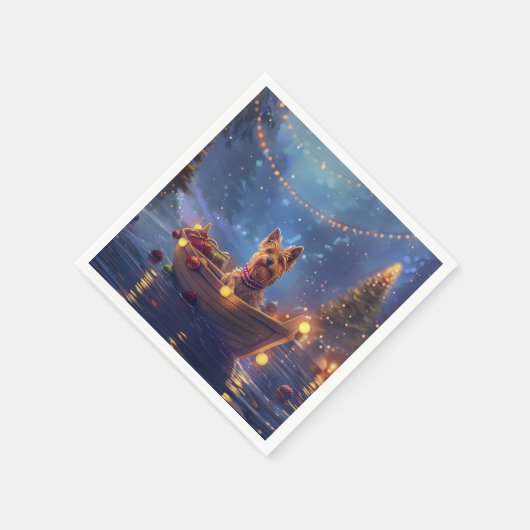 オーストラリア・テリアクリスマスフェスティバル航海 スタンダードカクテルナプキン (角)