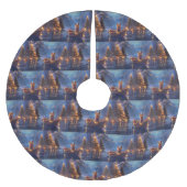 オーストラリア・テリアクリスマスフェスティバル航海 ブラッシュドポリエステルツリースカート (正面)