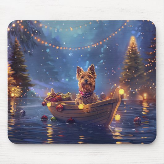 オーストラリア・テリアクリスマスフェスティバル航海 マウスパッド (正面)