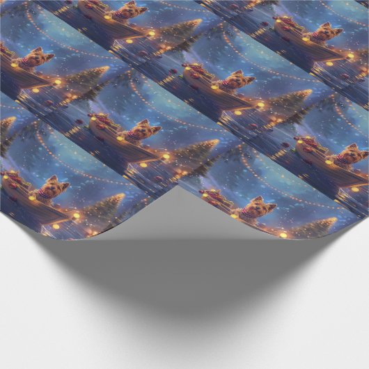 オーストラリア・テリアクリスマスフェスティバル航海 ラッピングペーパー (角)