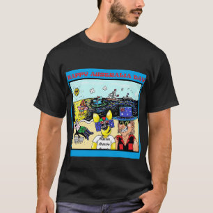 オーストラリア・デイ・漫画Tシャツ・ミック&ホッパ Tシャツ