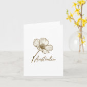 オーストラリア・デー2026 優雅なゴールデン・ワトル 挨拶状 カード (黄色い花)