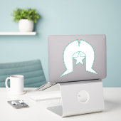 オーストラリア，トーレス海峡の島民 シール (デスク上のノートパソコン)