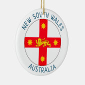 オーストラリア，ニューサウスウェールズのバッジ セラミックオーナメント (右)