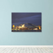 オーストラリア、ニューサウスウェールズ、シドニー、シドニー・オペラ3 キャンバスプリント (インサイチュ (ウッドフロア))