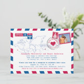 オーストラリア/ハワイ エア メール ポスト 受取 招待状 (スタンド正面)