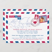 オーストラリア/ハワイ エア メール ポスト 受取 招待状 (正面/裏面)