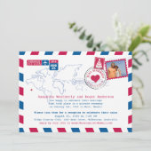 オーストラリア/ハワイ エア メール ポスト 受取 招待状 (スタンド正面)