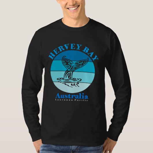 オーストラリア ハーヴェイ・ベイのクジラの尾 Tシャツ (正面)