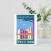 オーストラリア・パース復元ヴィンテージ旅行ポスター ポストカード (スタンド正面)